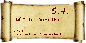 Stánicz Angelika névjegykártya